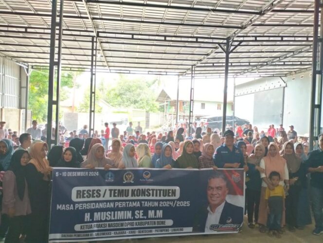 
					Ketua Fraksi Nasdem DPRD Kabupaten Bone H. Muslimin SE.MM Gelar Reses Untuk Masa Persidangan Pertama Tahun 2024/2025